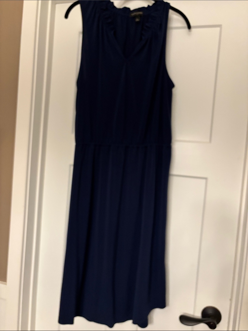 Banana Republic Navy Sleeveless Midi Dress